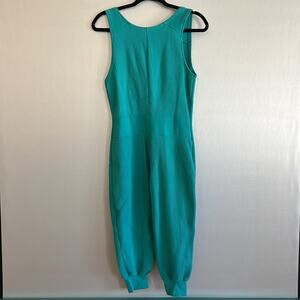 Odlo of Norway Vintage Ski Snow Jumpsuit Size S Green Ribbed Jogger One Piece